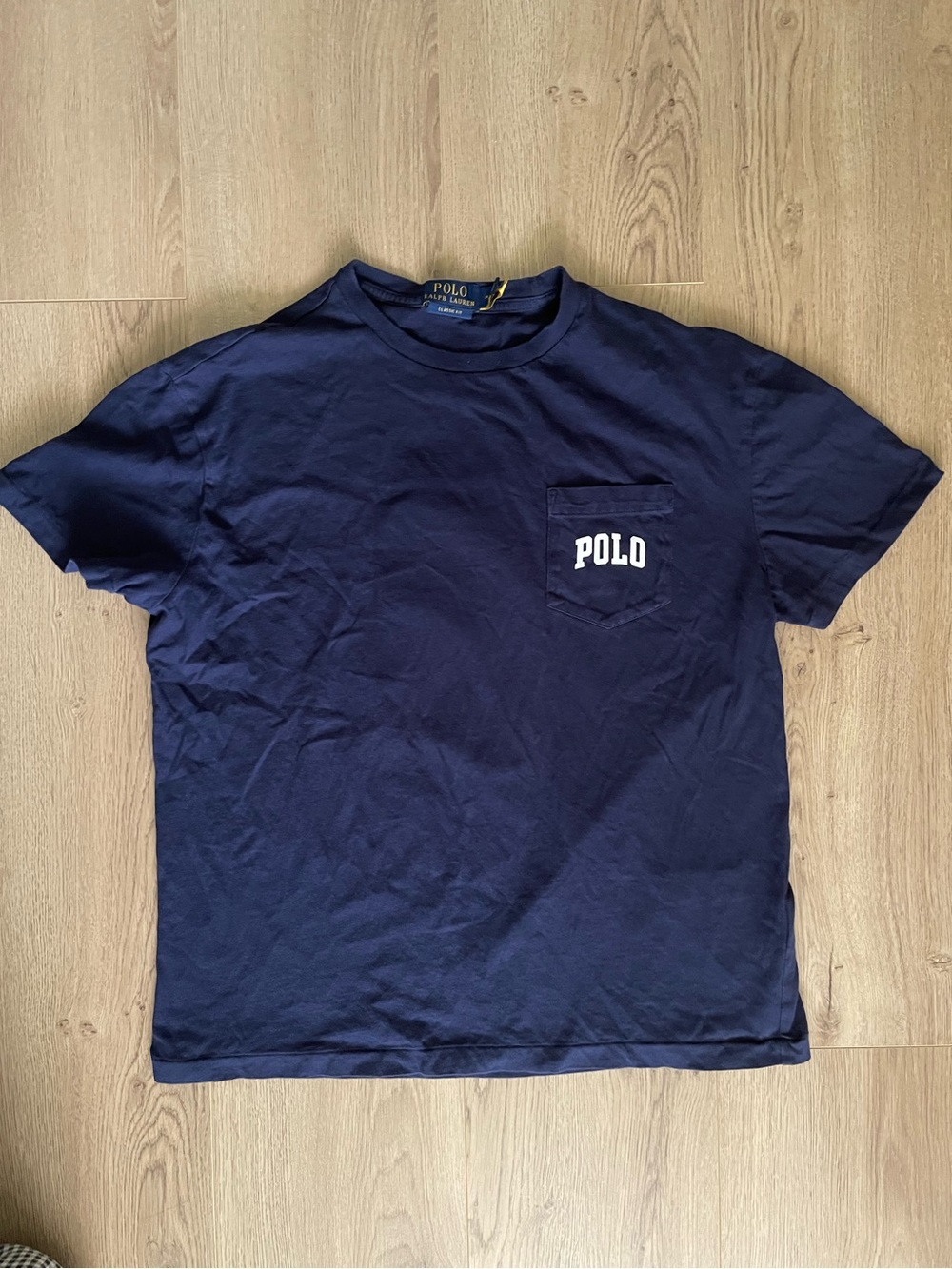 Polo Bear by Ralph Lauren Navy Pocket Tee (M)